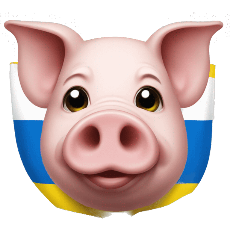 pig and ukrainian flag emoji