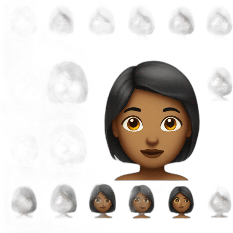 Fat black woman with straight hair emoji