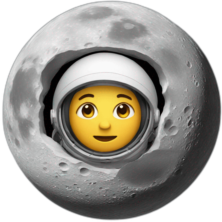 human on moon emoji