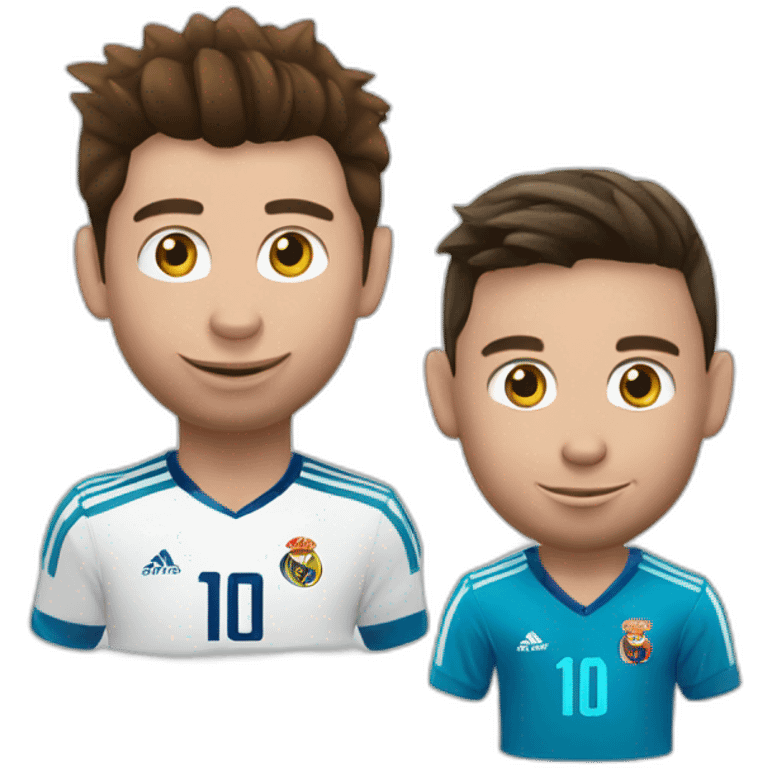 Messi et ronaldo et chevre emoji