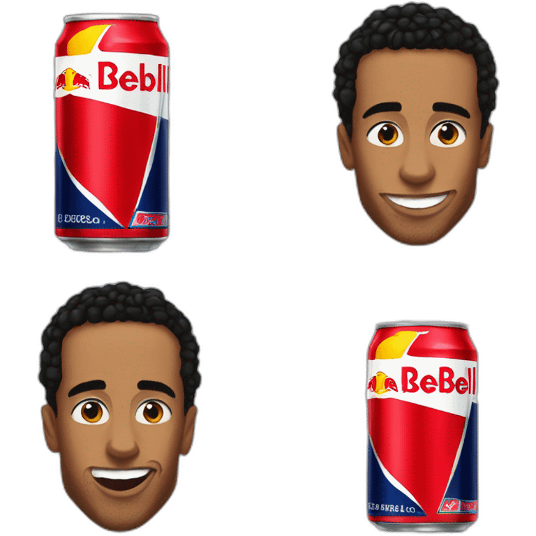 Lewis Hamilton drinking redbull emoji