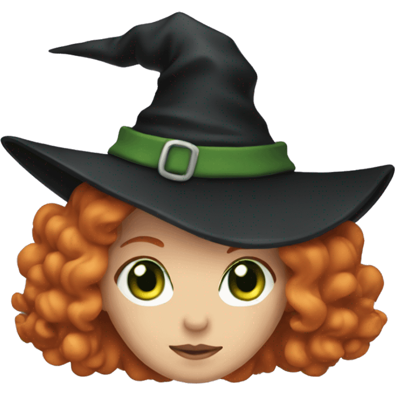 Witch with ginger hair and green eyes  emoji