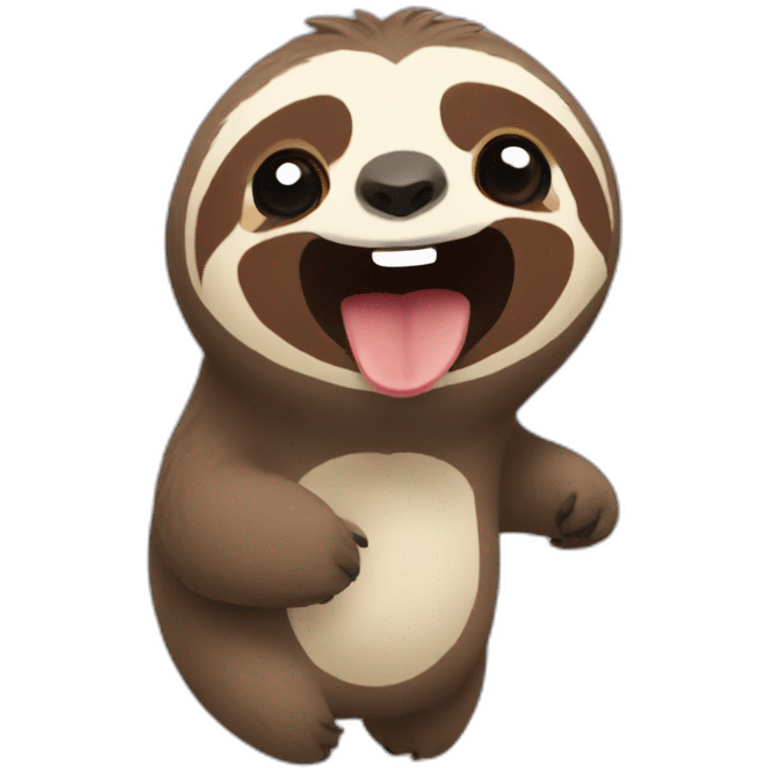 Sloth-gacha-happy emoji