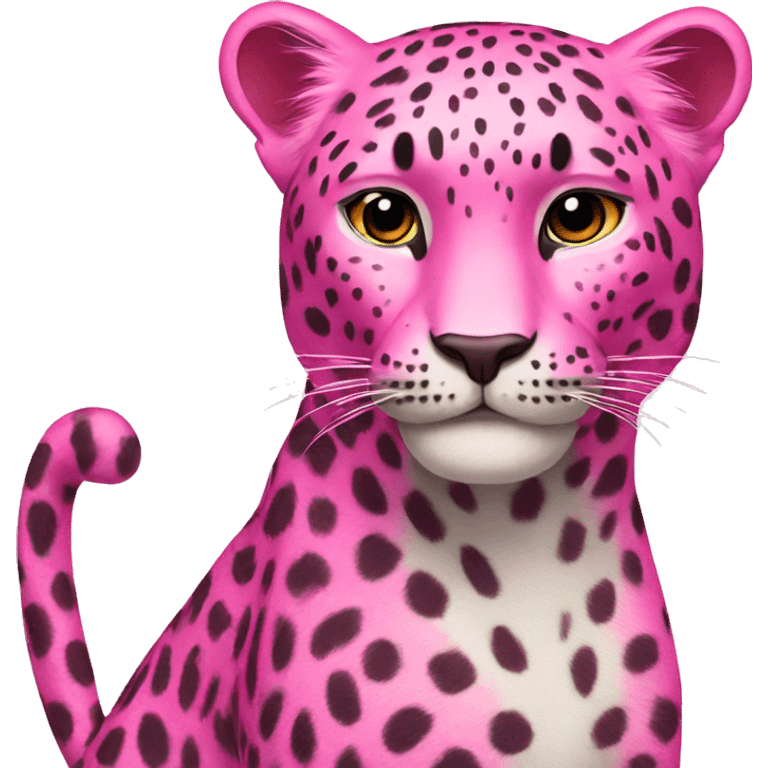 pink leopard  emoji