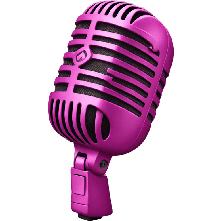 Pink turkey microphone  emoji