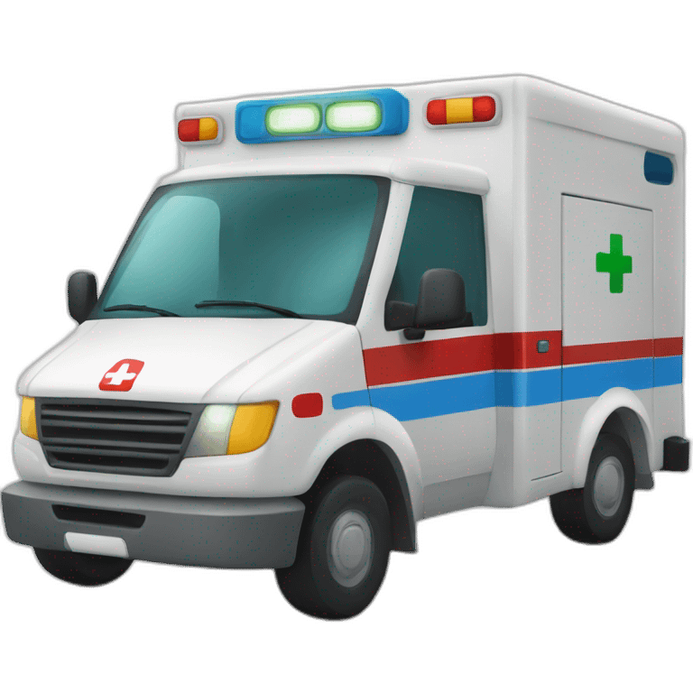 Técnico de ambulancia llegando al hospital  emoji