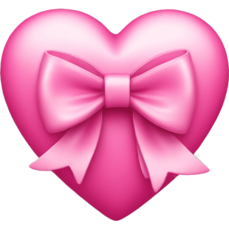 pink heart with a bow  emoji