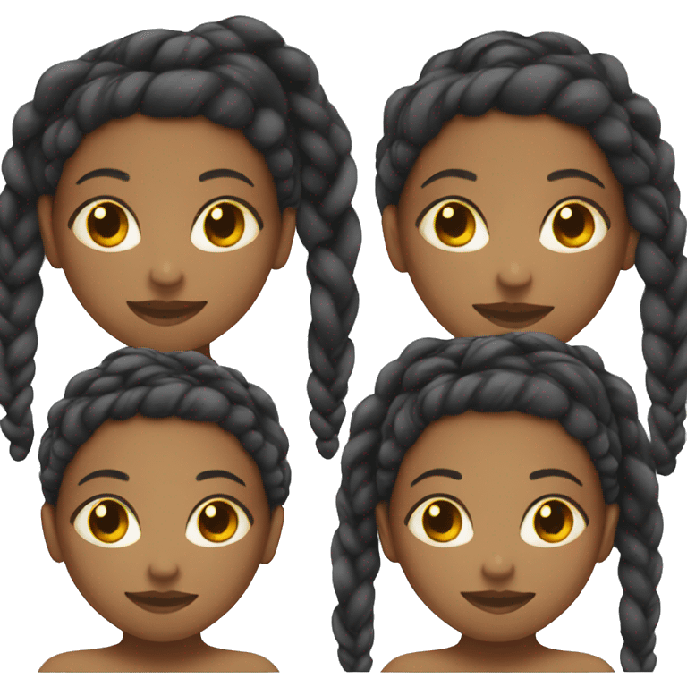 Black girl with braids emoji