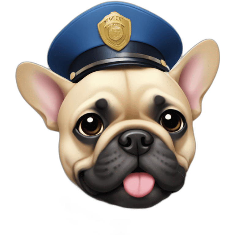 French bulldog police emoji