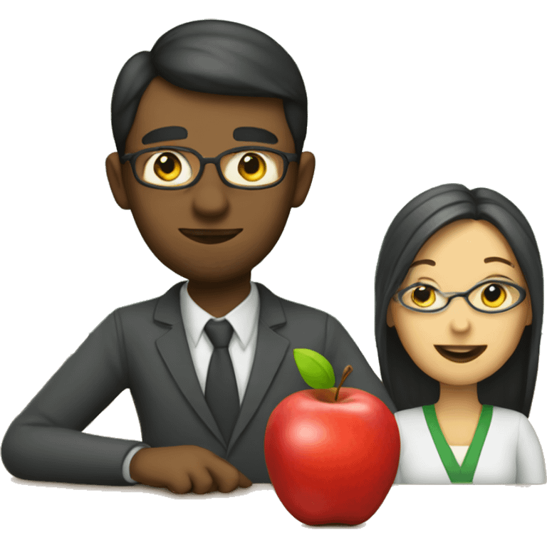 Teacher and one Apple emoji