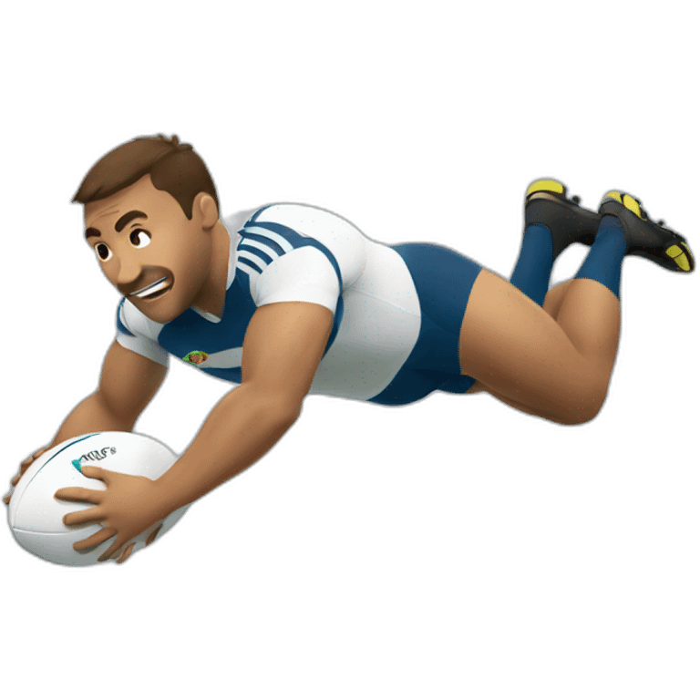 Rugby player diving emoji