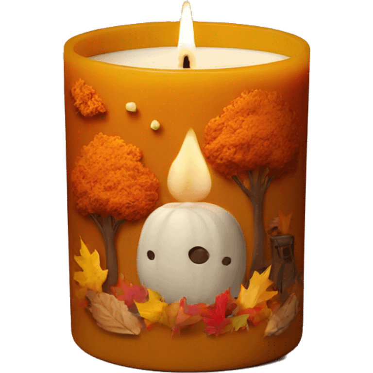 autumn vibe candle emoji