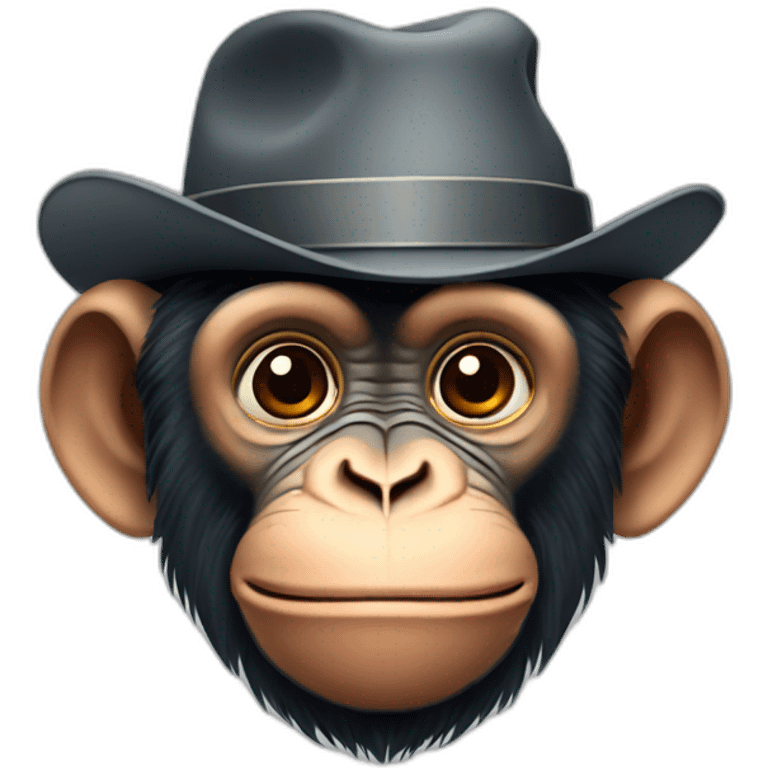 chimpanzee in a hat emoji