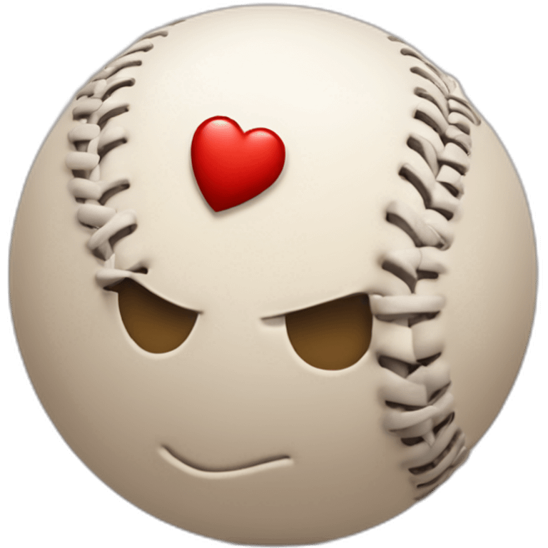 BALLE DE BASE BALL enforme de coeur emoji