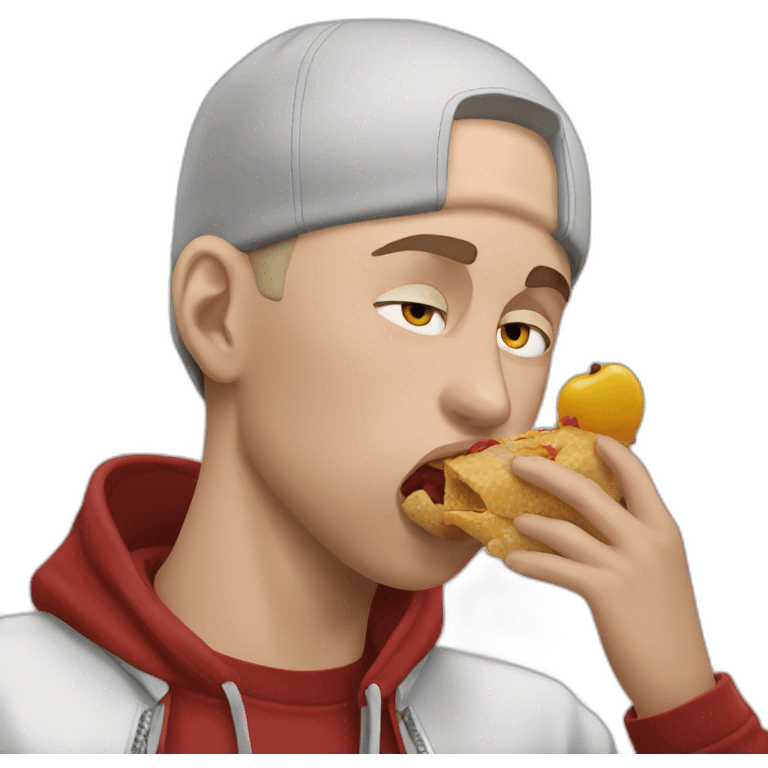 Eminem eating emoji