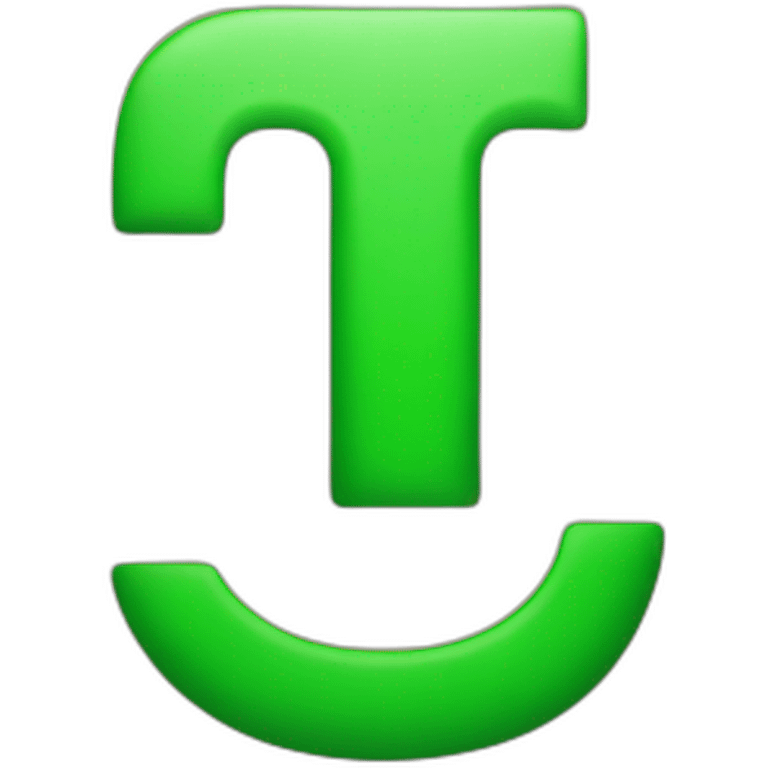 Logo with green letter T emoji