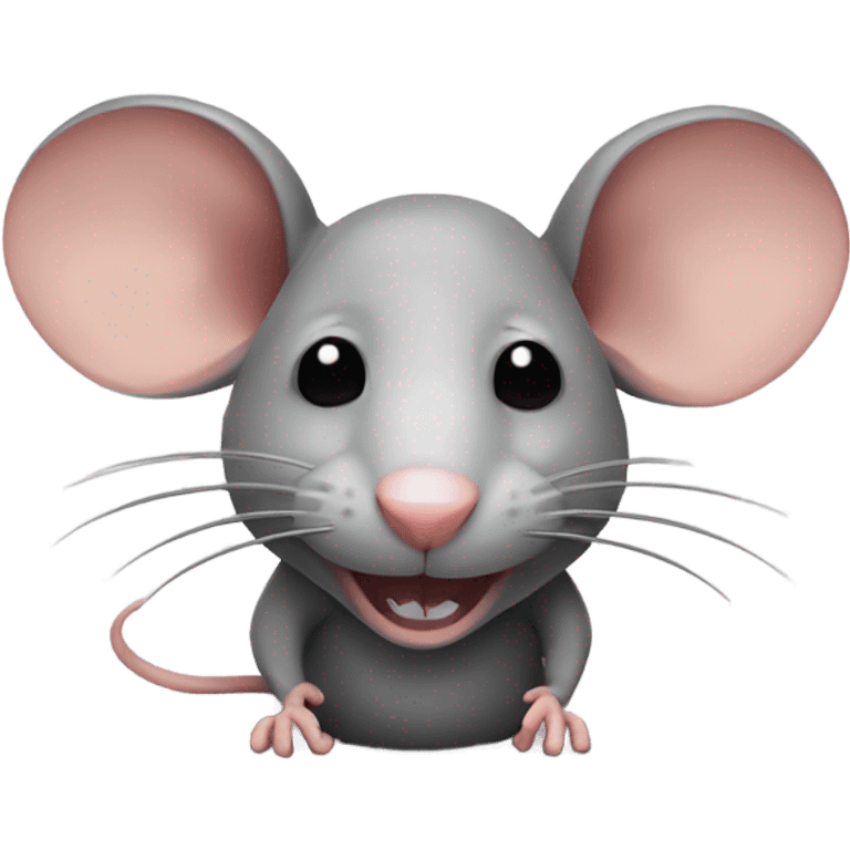 A rat holds a sign with the inscription: HEHE emoji