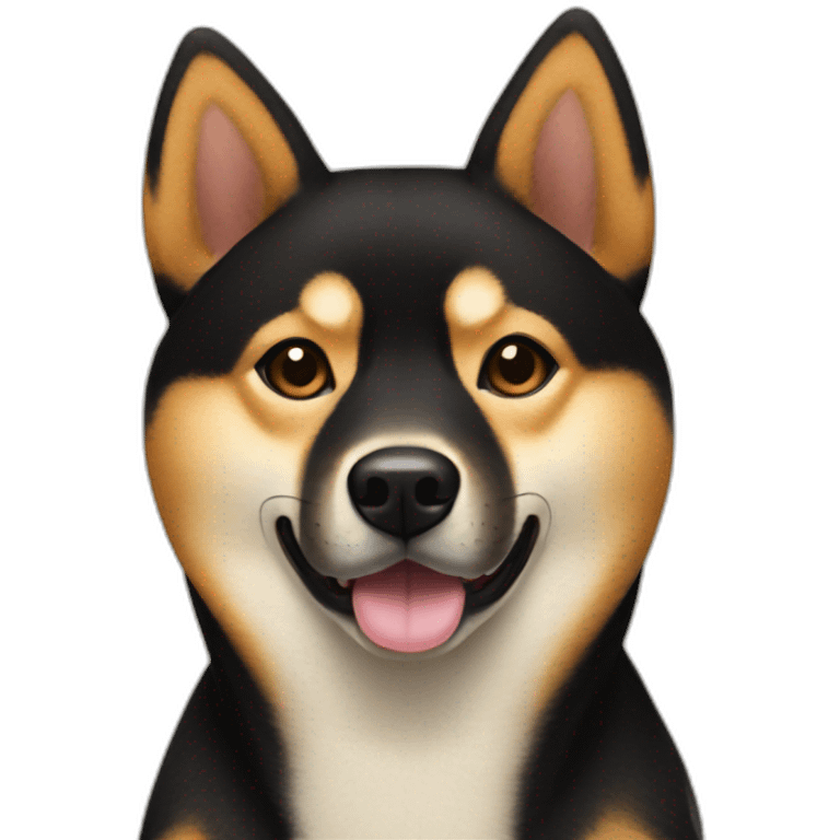 Black and tan shiba inu emoji