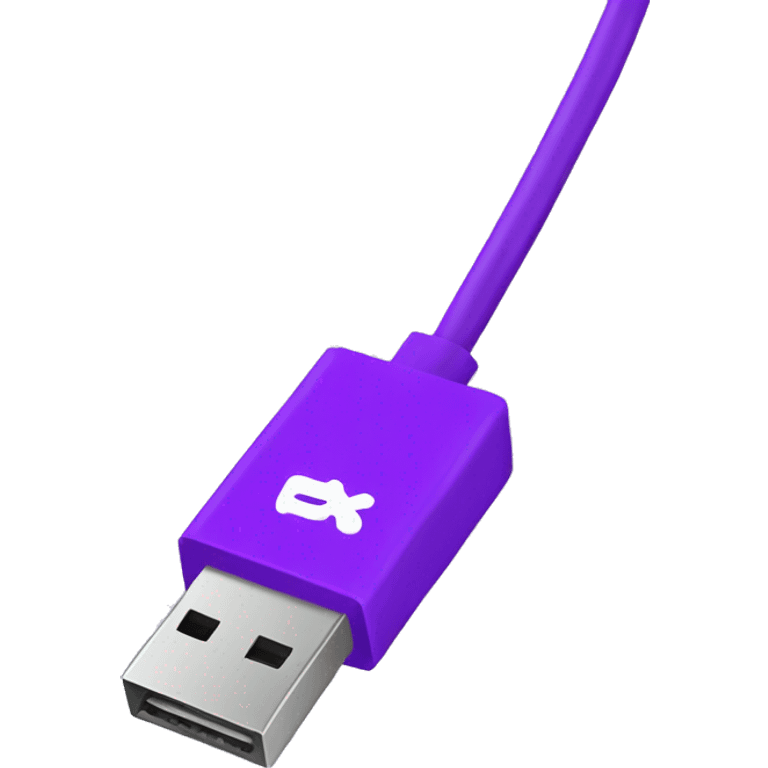 purple usb cable animated emoji