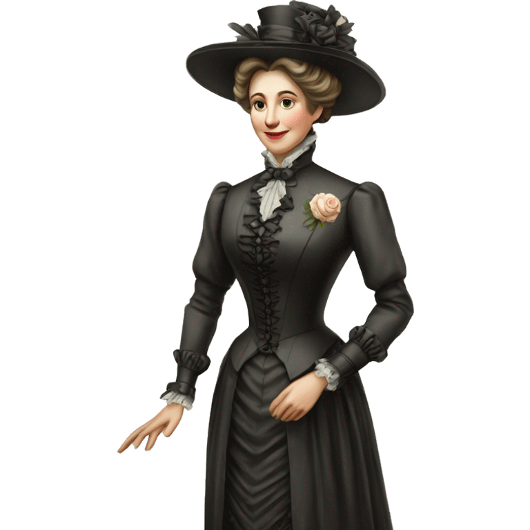 elegant victorian woman old emoji