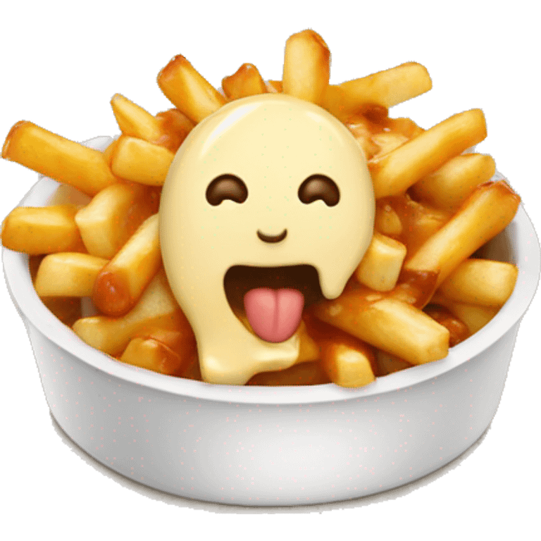 Poutine qui mange une poutine  emoji