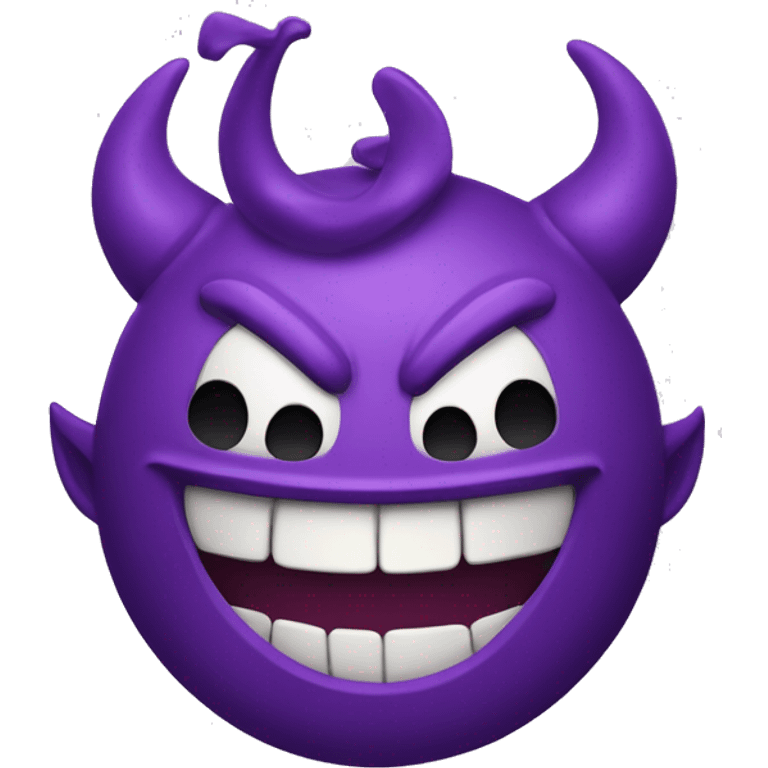 purple smiling devil emoji with a sticking out tong emoji