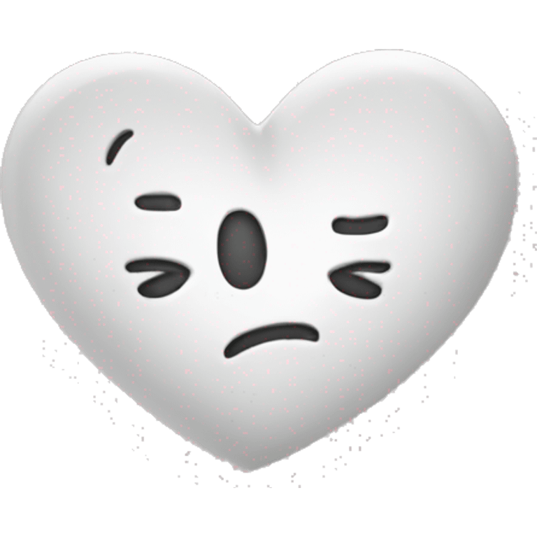 corazon blanco lineal emoji