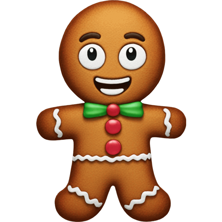 The gingerbread man is plush emoji