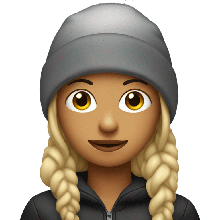 Girl in a ski mask emoji