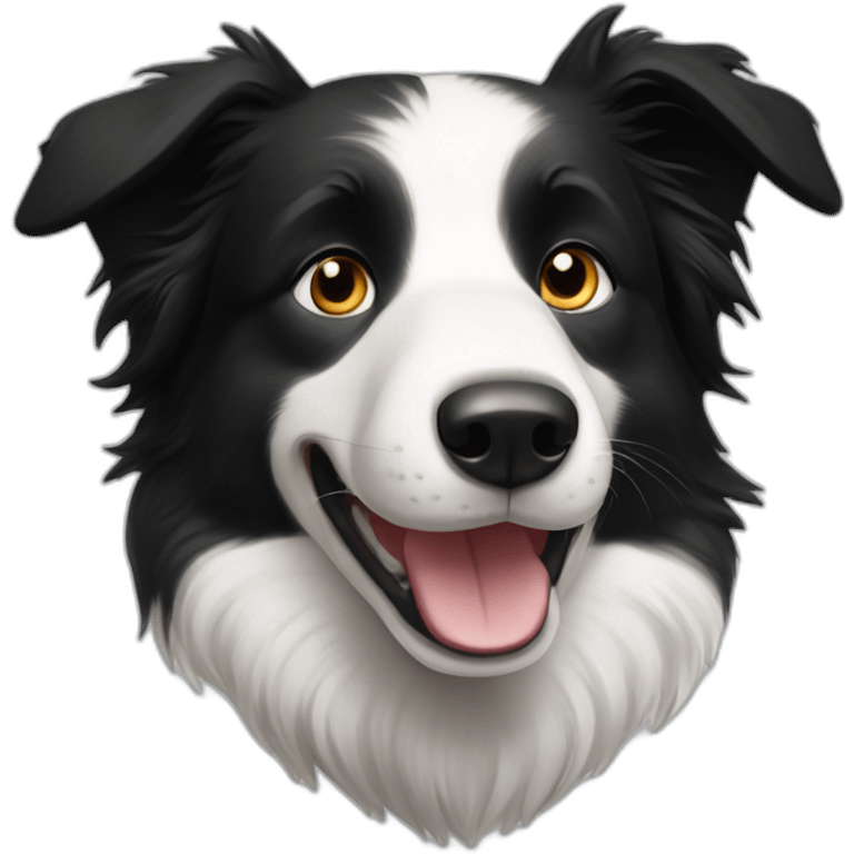 Border collie playing fresbee emoji