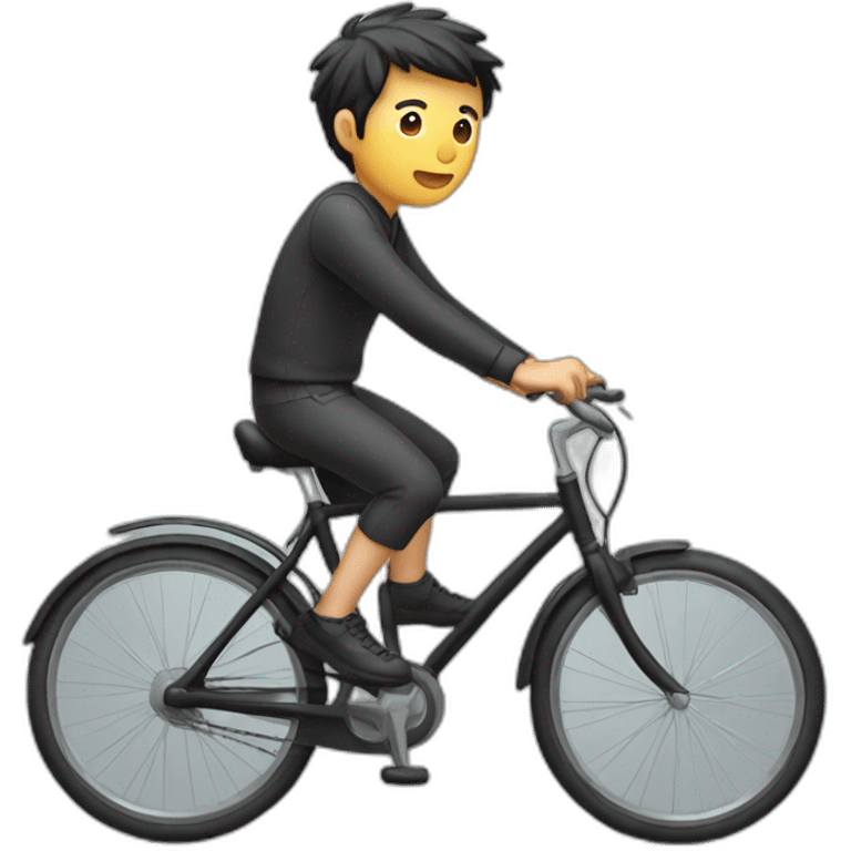 Asian man riding a bicycle emoji