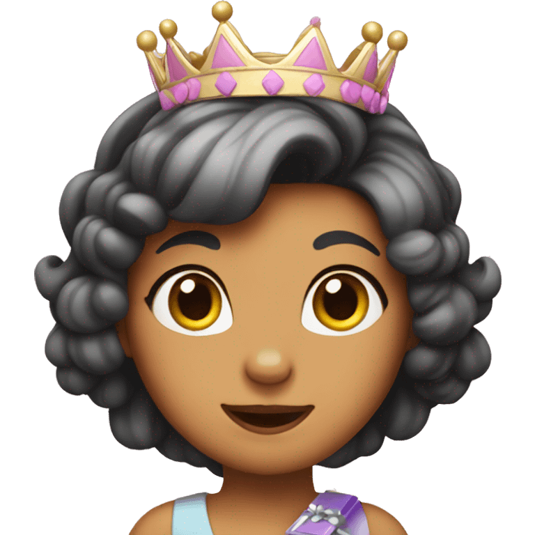 Cat birthday princess emoji