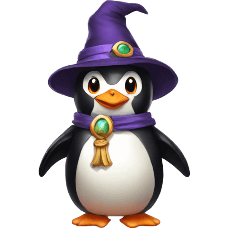 penguin mage cute little emoji