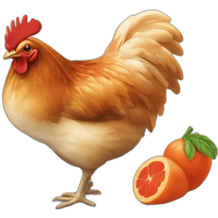 poulet et pastèque emoji