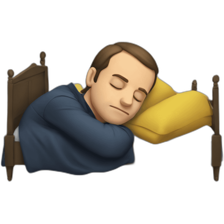 Macron sleeping emoji