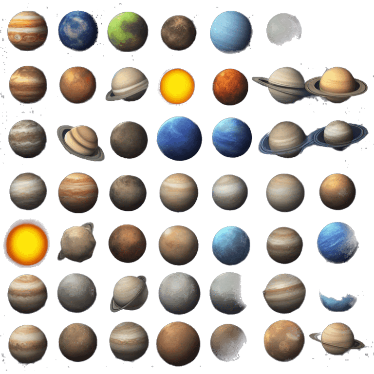 All planets of solar system  emoji