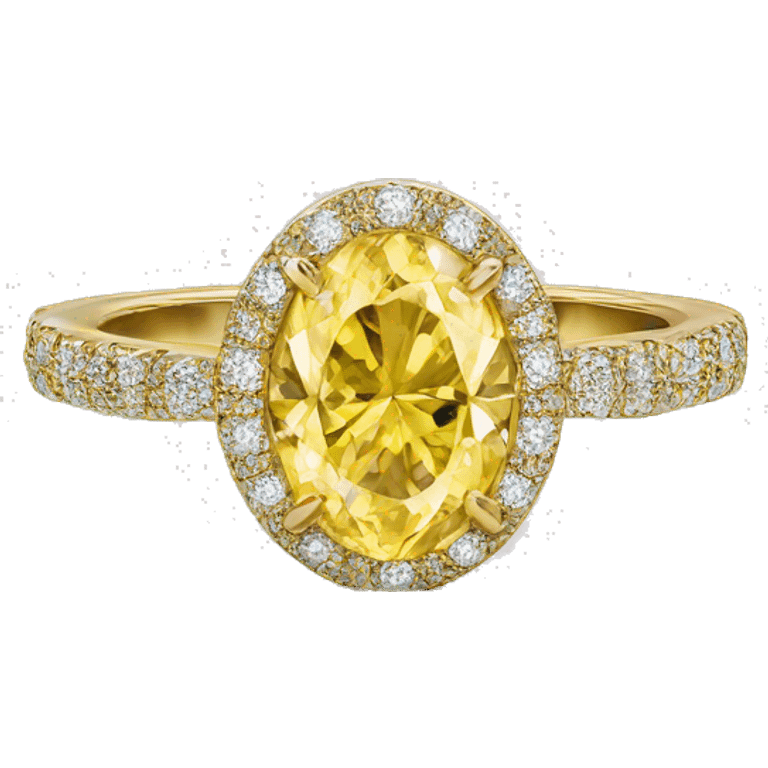 Yellow oval diamond ring gold band, elegant and detailed.” emoji