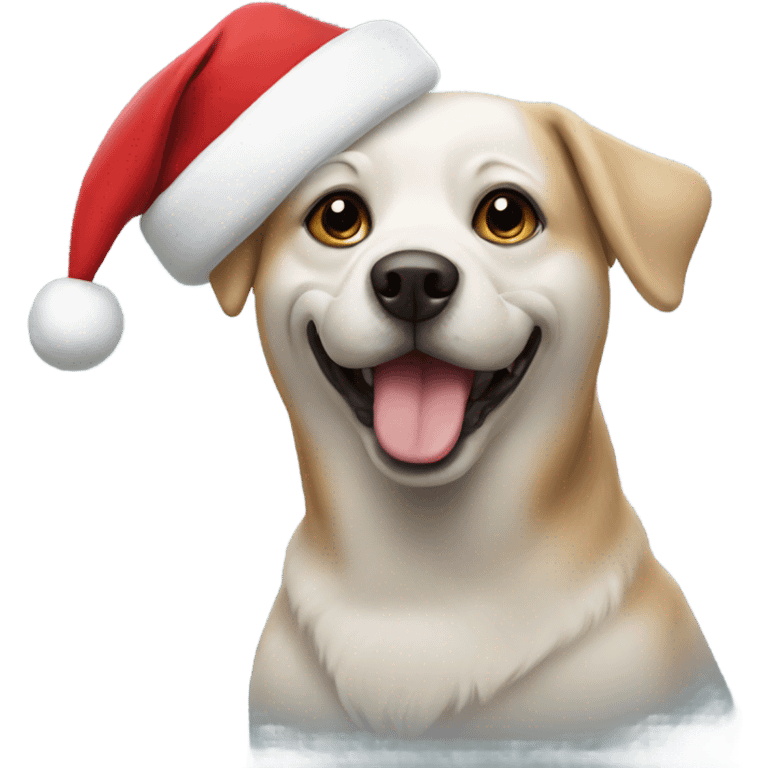 Dog with Santa hat  emoji