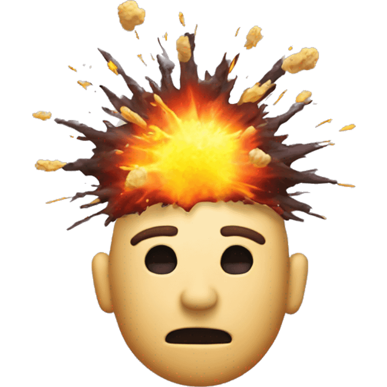 Create a brain with an explosion above the head. emoji