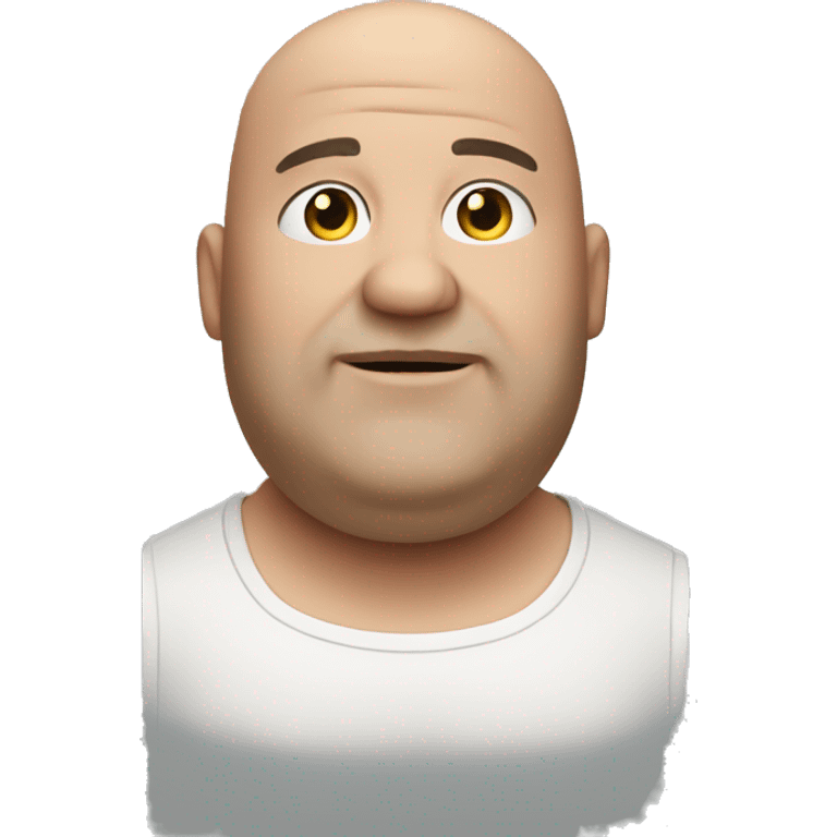 A fat big bald man  emoji