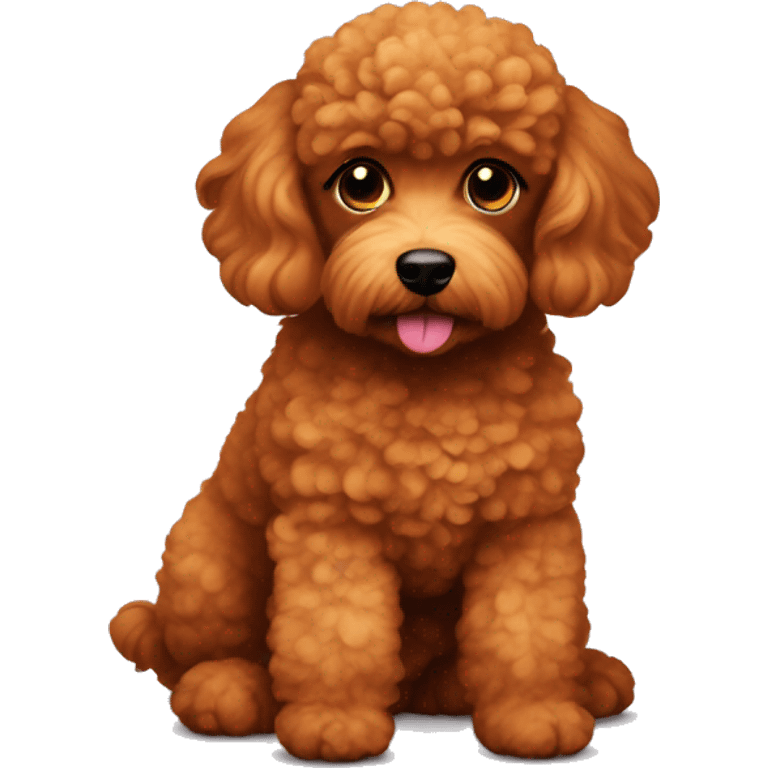 Red golden poodle mix mini emoji