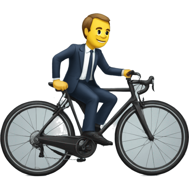 MACRON à vélo emoji