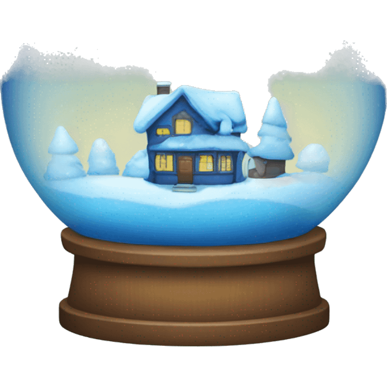 blue snow globe emoji