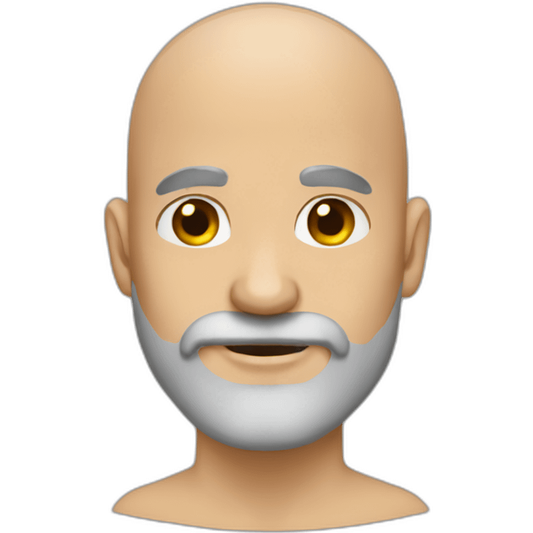 bald with dark grey beard emoji