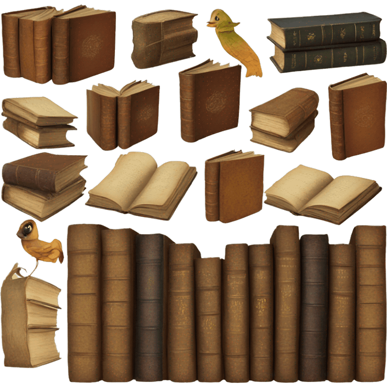 Beautiful old books emoji