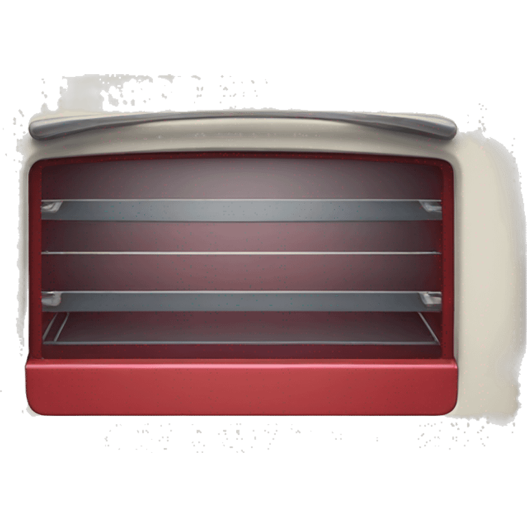 Realistic cherry red vintage oven emoji