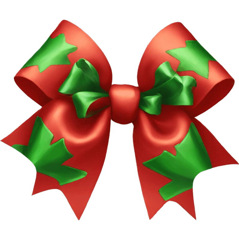 Christmas bow emoji