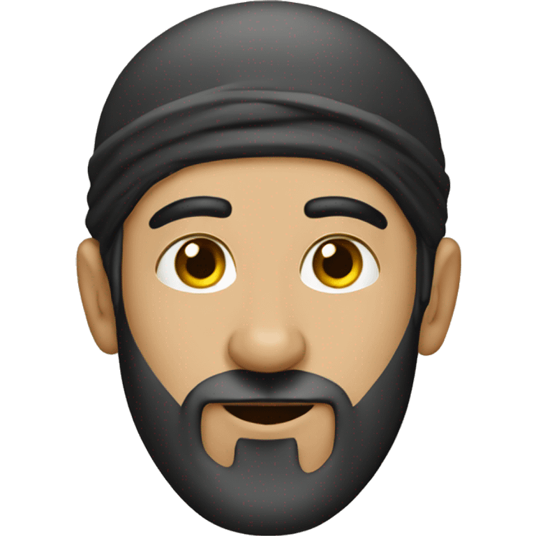 bald arab guy with black beard emoji