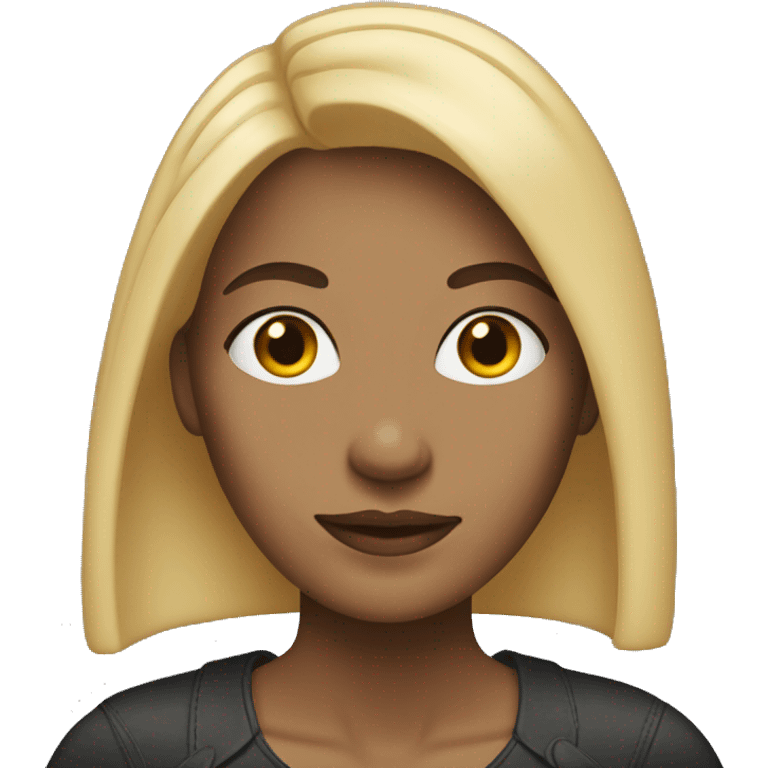 woman with medium length straight blonde hair emoji