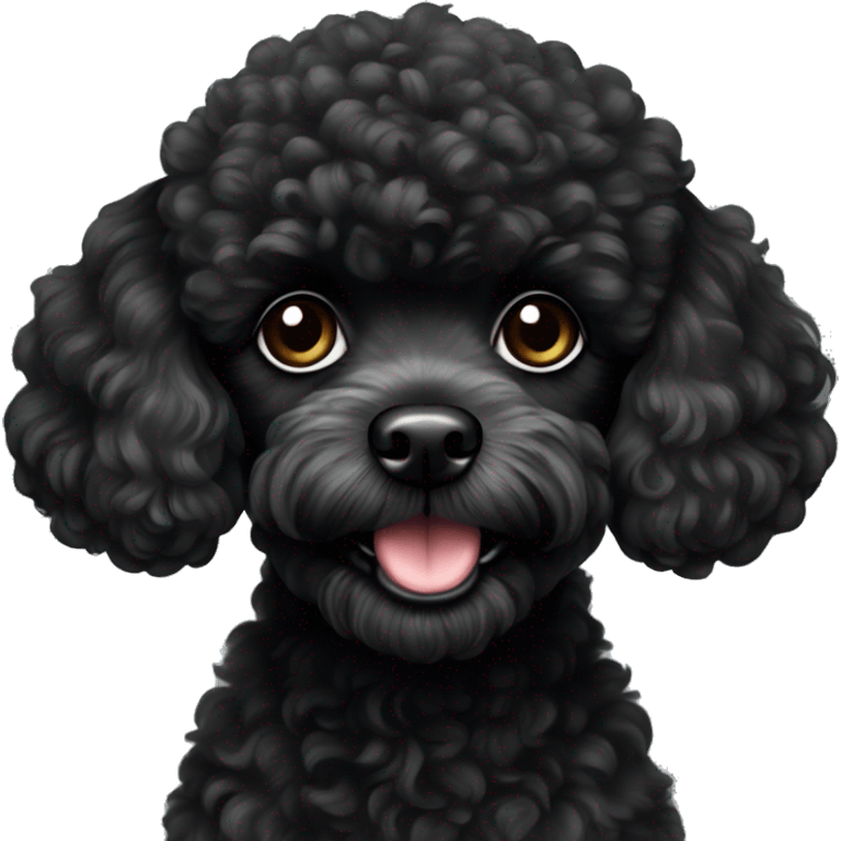 Black toy poodle emoji